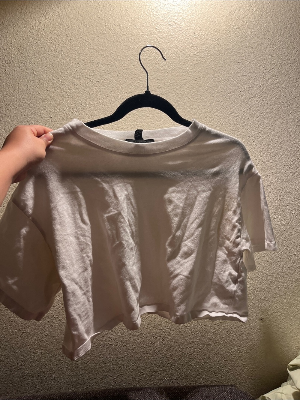 Women's White Cropped T-Shirt